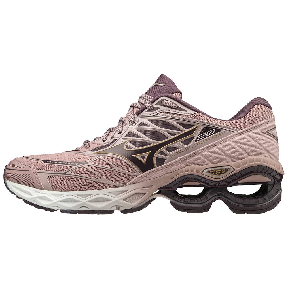 Damske Bezecke Topanky Mizuno Wave Creation 20 Ruzove/Nachový Vypredaj ZIQG12398